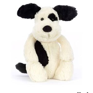 Jellycat Bashful Black & Cream Puppy Dog Plush Stuffed Animal Medium